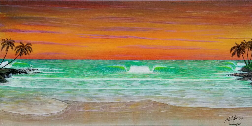 Orange Sunset Surf