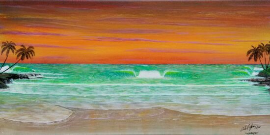 Orange Sunset Surf