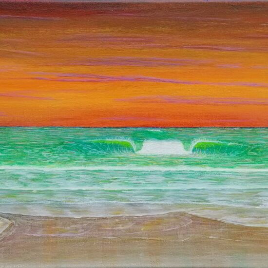 Orange Sunset Surf